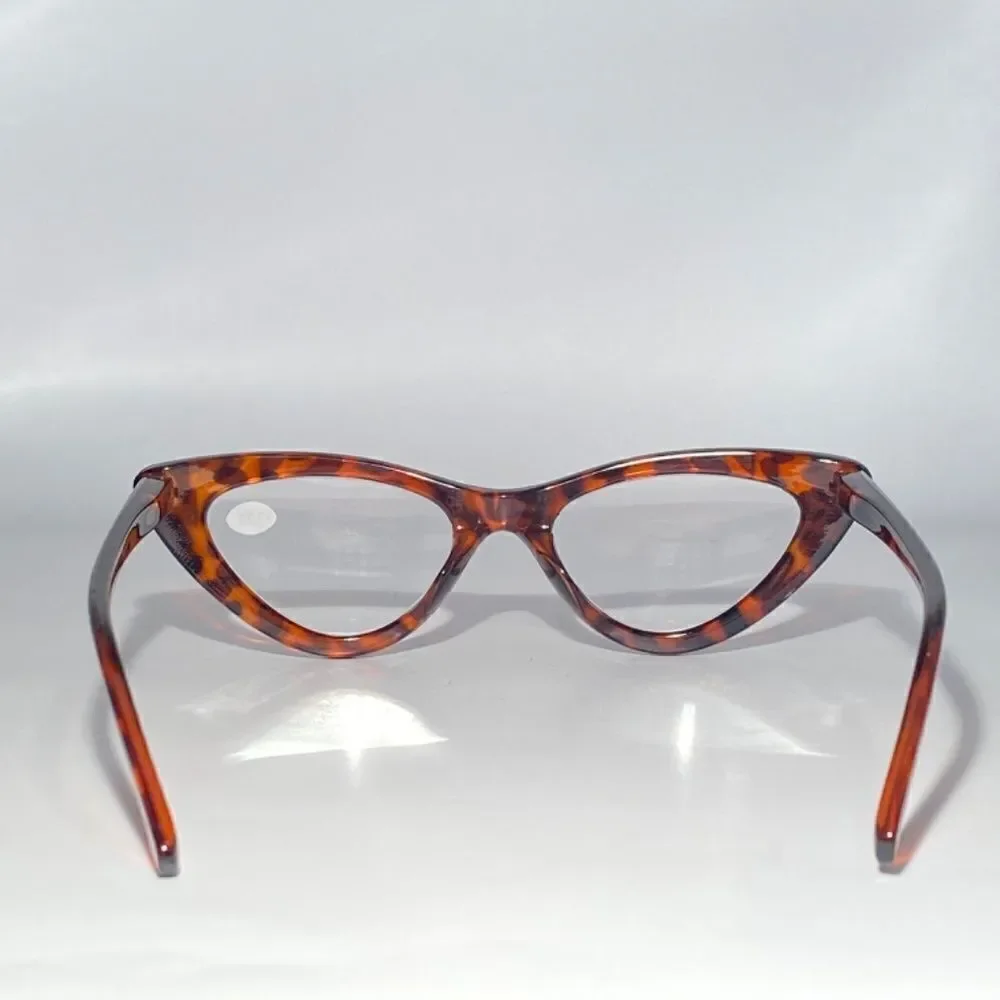 1174 Emma Cateye Reading Glasses 2.25 Tortoise Readers NWT